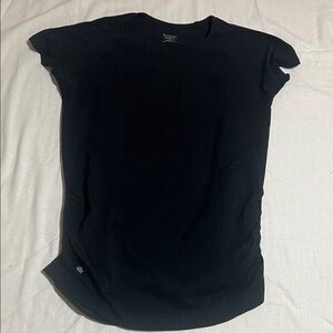 Athleta Black Short Sleeve Cinched Women's Tee